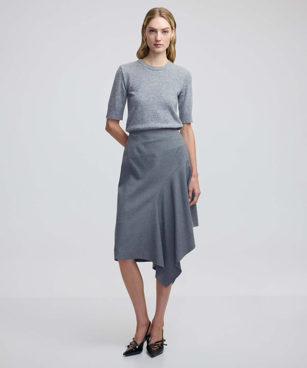 Ipekyol Asymmetrical Flounced Skirt Grey