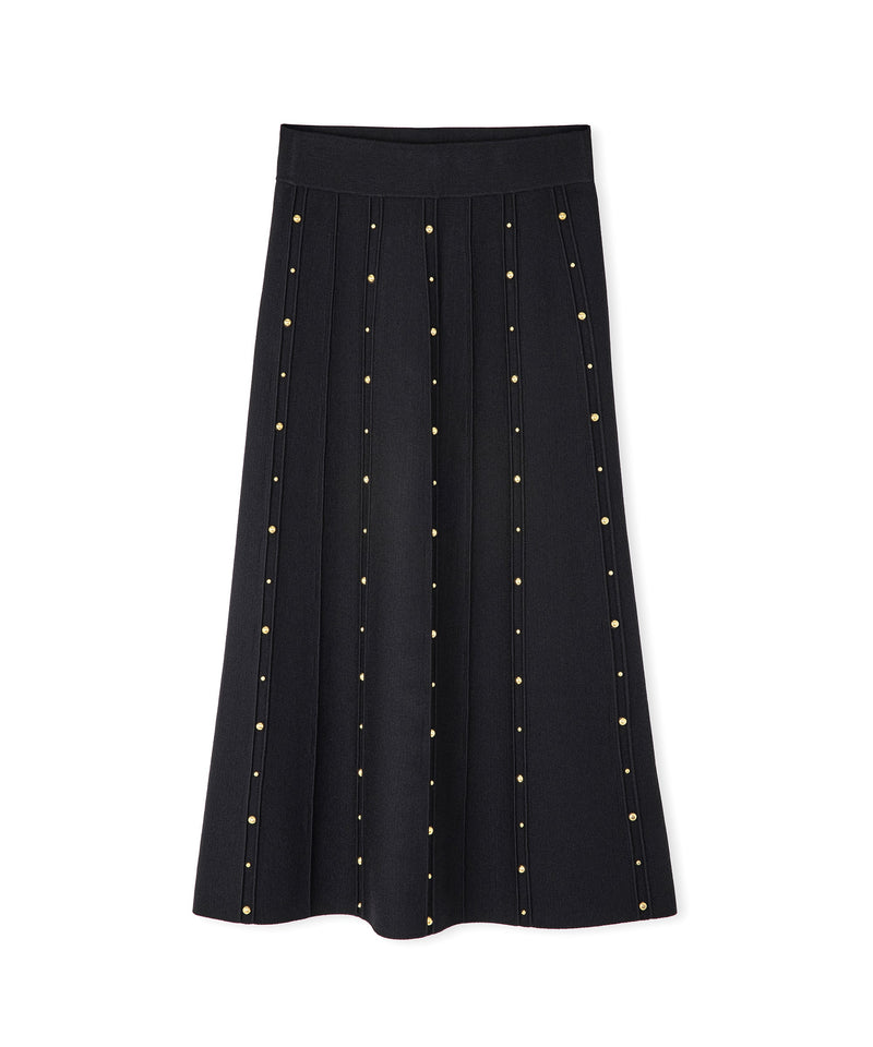 Ipekyol Metallic Printed Skirt Black