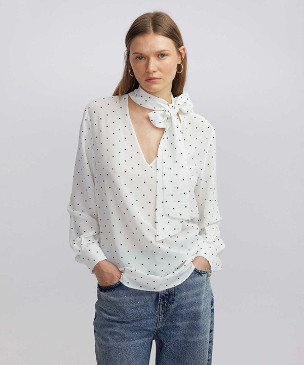 Ipekyol Polka Dot Pattern Blouse Off White