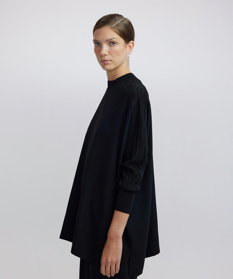 Ipekyol Knitted Mix Oversize Blouse Black