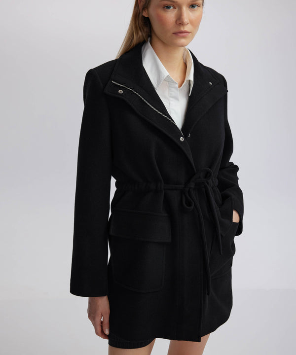 Ipekyol Coat With Wide Pockets And Belt Black