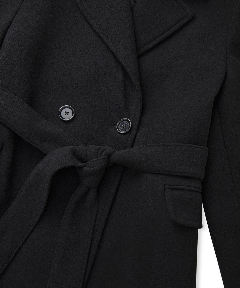 Ipekyol Belted Double Breasted Coat Black