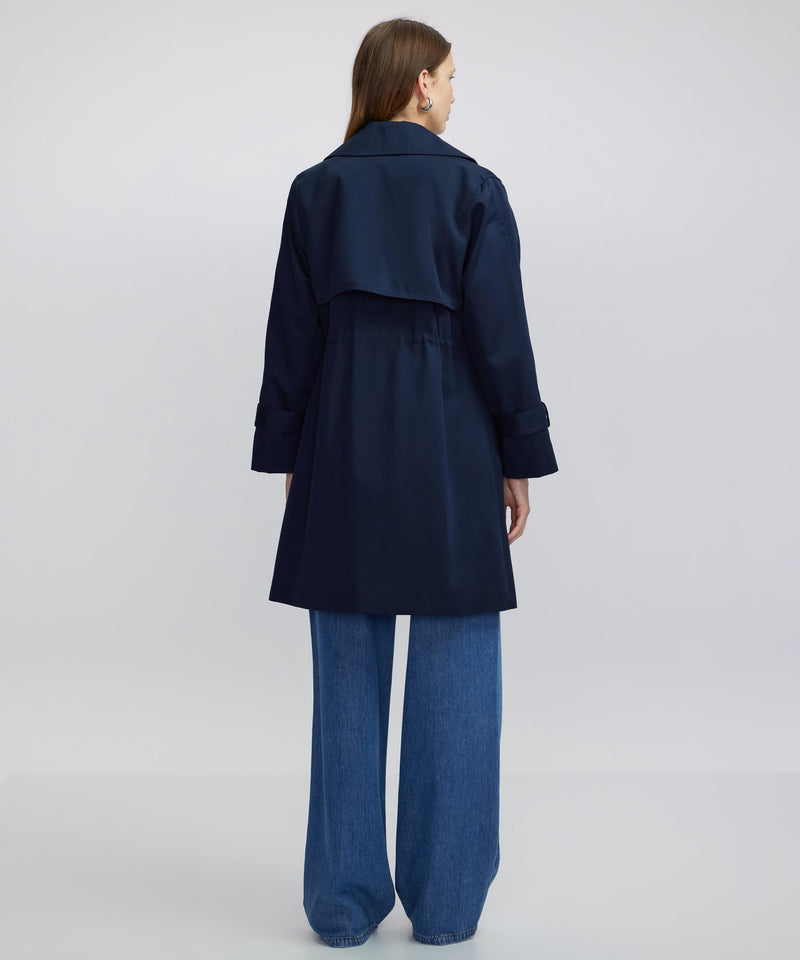 Ipekyol Buttoned Wide Collar Trench Coat Navy