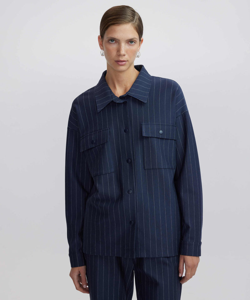 Ipekyol Striped Shirt Navy