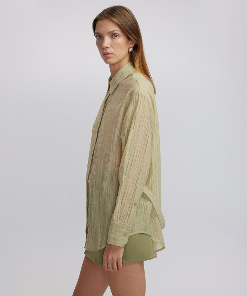 Ipekyol Belted Oversize Shirt Light Khaki