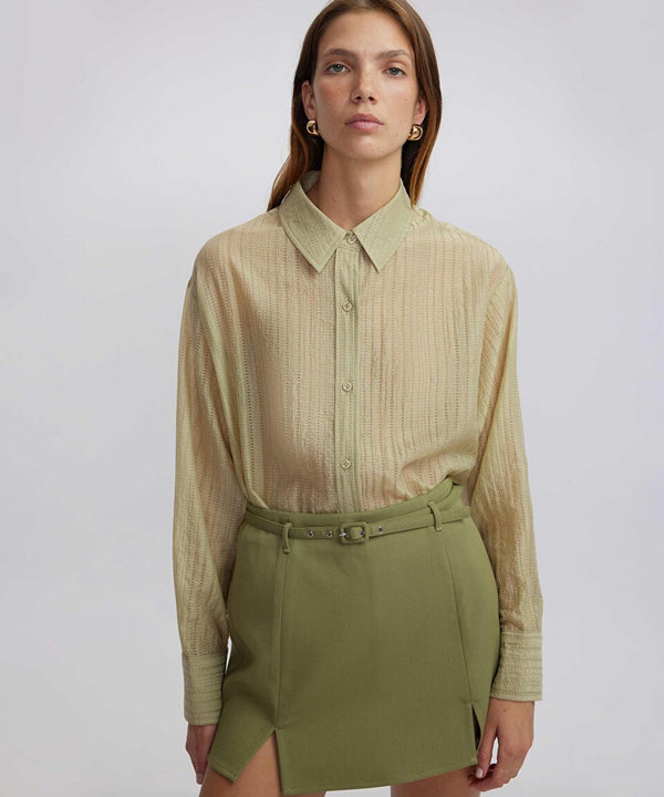 Ipekyol Belted Oversize Shirt Light Khaki