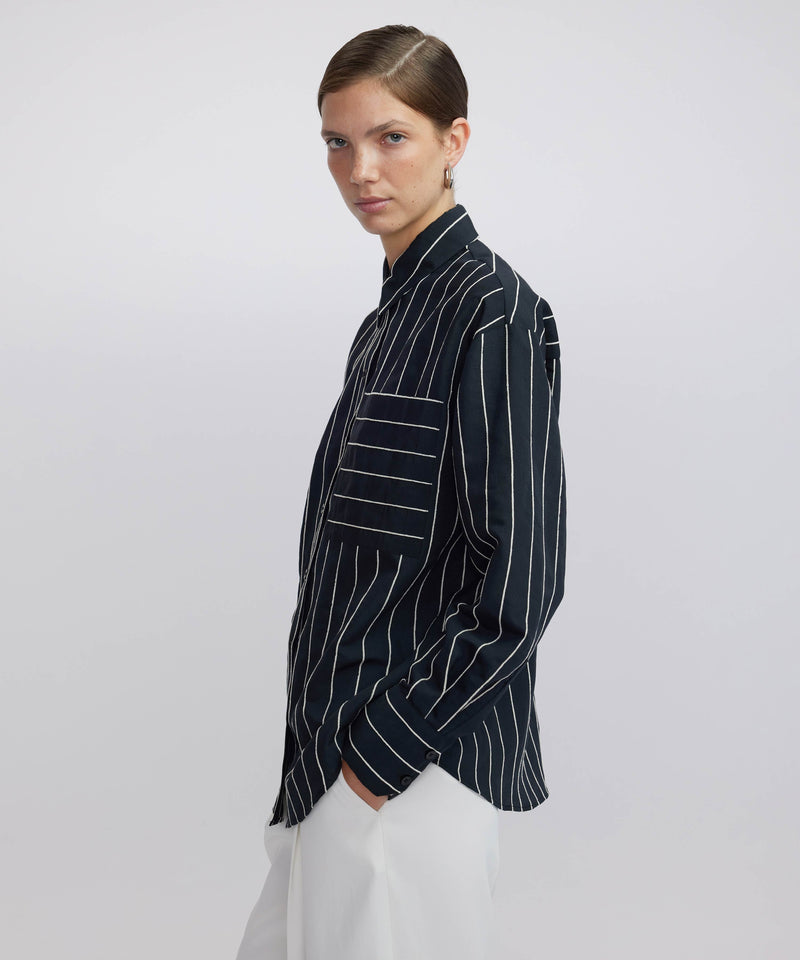 Ipekyol Striped Shirt Black