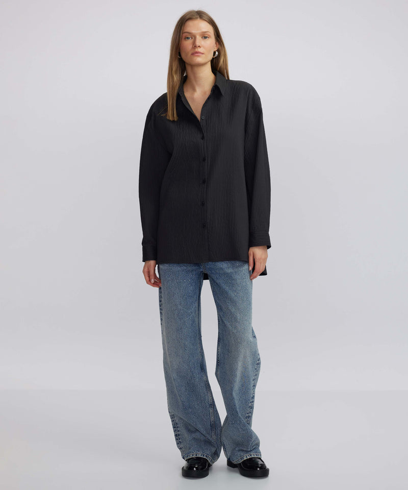 Ipekyol Textured Oversize Shirt Black