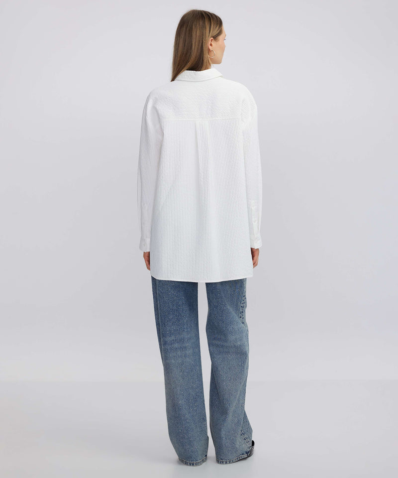 Ipekyol Textured Oversize Shirt Off White