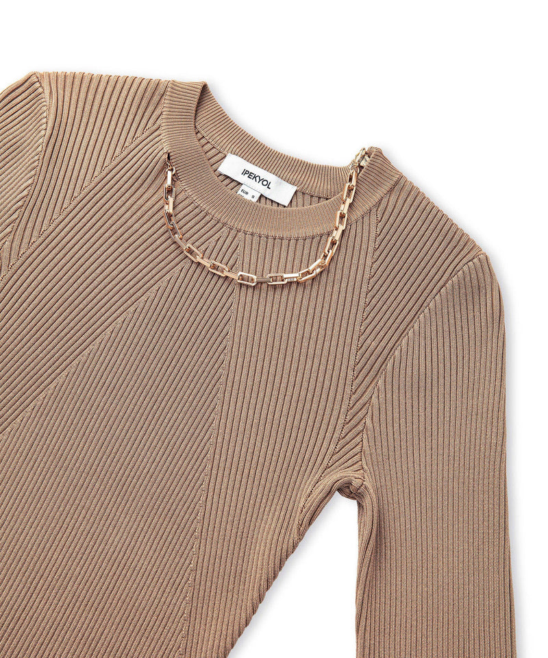 Ipekyol Detachable Chain Sweater Natural