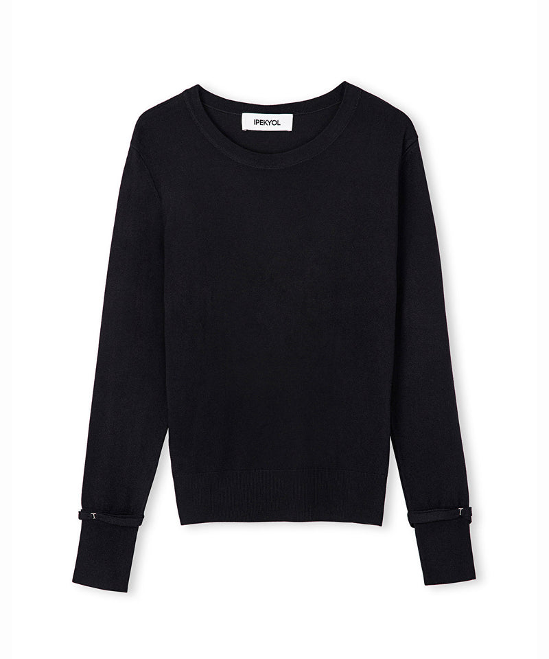 Ipekyol Basic Knitwear With Thin Belt Black