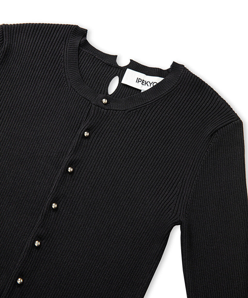 Ipekyol Metal Buttoned Cutout Sweater Black