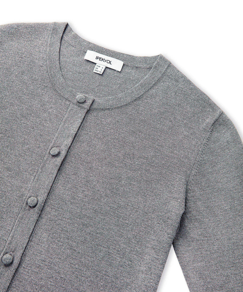 Ipekyol Basic Knit Cardigan Grey