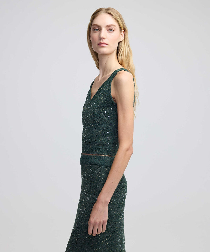 Ipekyol Sequined Strappy Knitwear Green