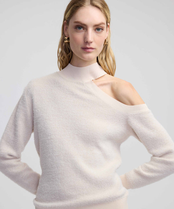 Ipekyol Cutout Sweater With Shiny Thread Ecru