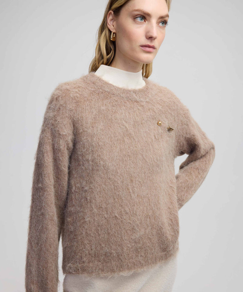 Ipekyol Metal Accessory Sweater Light Brown