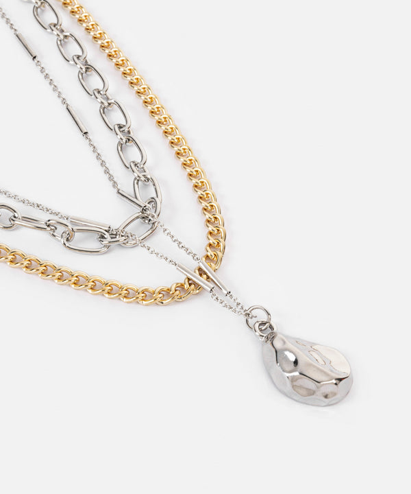 Ipekyol Double Color Chain Necklace Set Gold