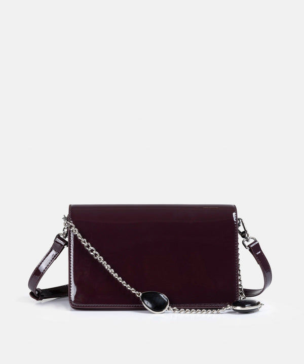 Ipekyol Patent Leather Surface Chain Strap Bag Bordoux