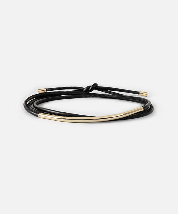 Ipekyol Rope Belt With Metal Plate Black