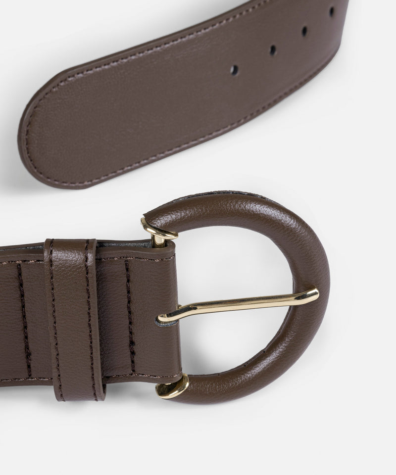 Ipekyol Leather Look Belt Brown