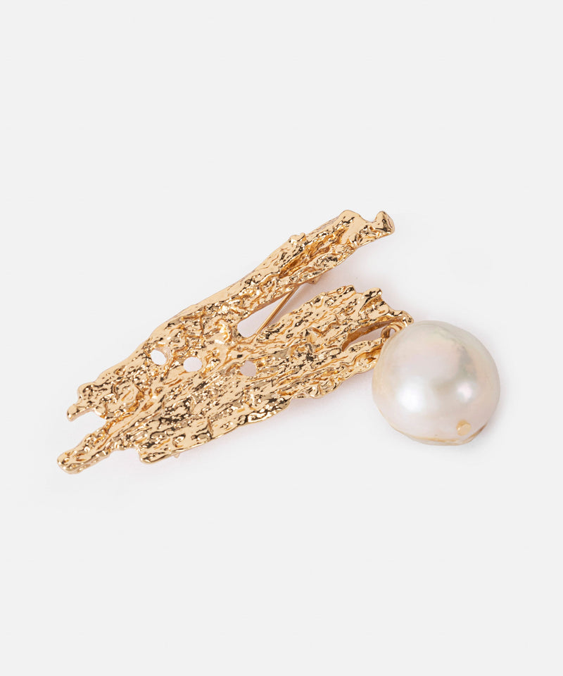 Ipekyol Faux Pearl Brooch Gold