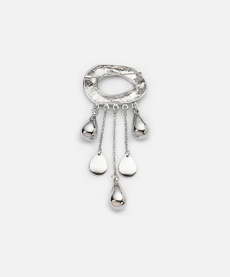 Ipekyol Dangling Metal Brooch Silver