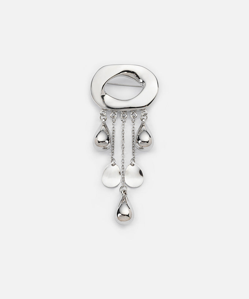 Ipekyol Dangling Metal Brooch Silver