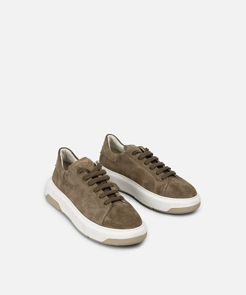 Ipekyol Suede Textured Lace-Up Sneakers Mink