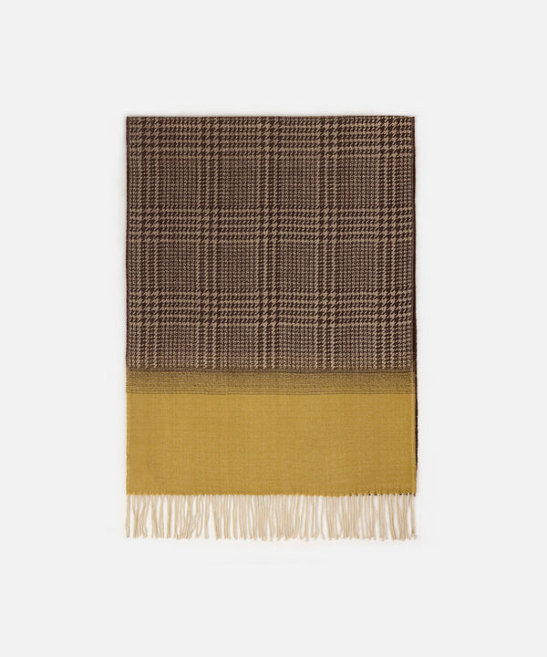 Ipekyol Houndstooth Pattern Shawl Brown