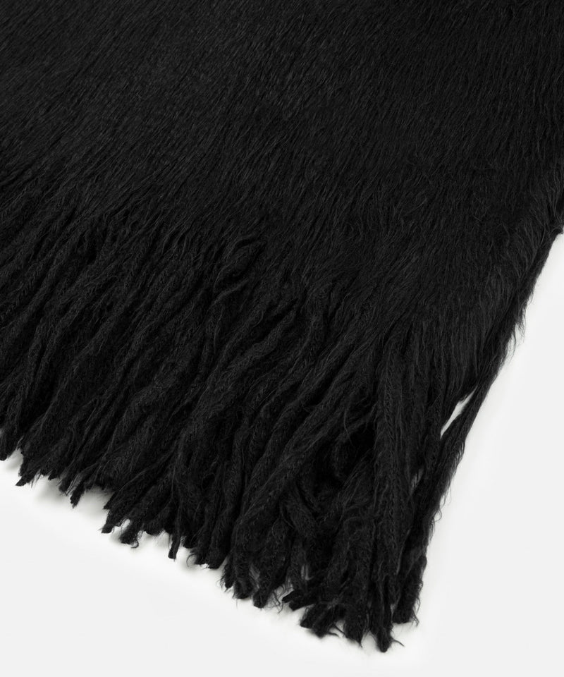 Ipekyol Plush Textured Tassel Scarf Black