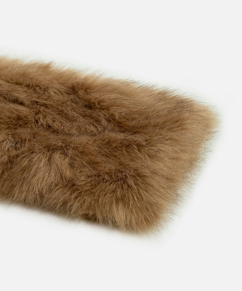 Ipekyol Faux Fur Textured Scarf Mink