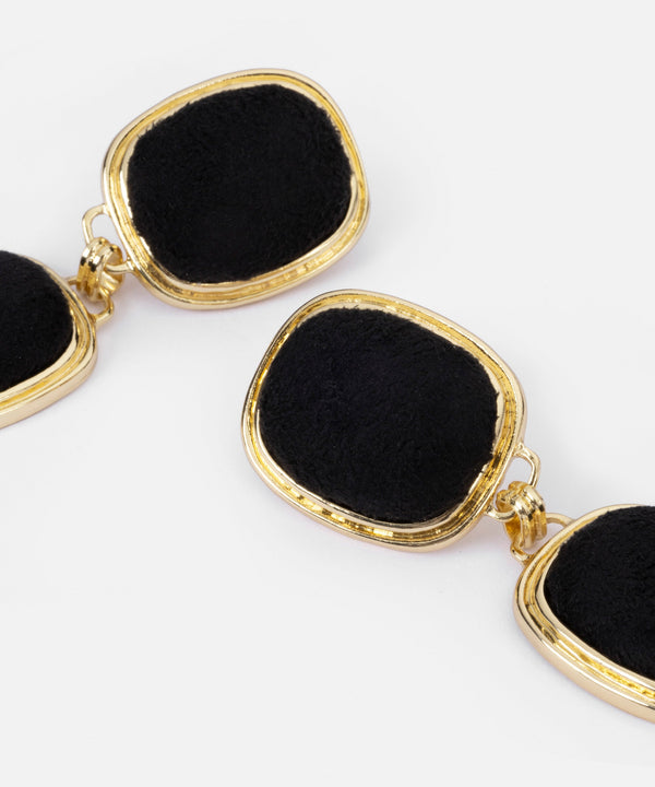 Ipekyol Contrast Textured Metal Earrings Black