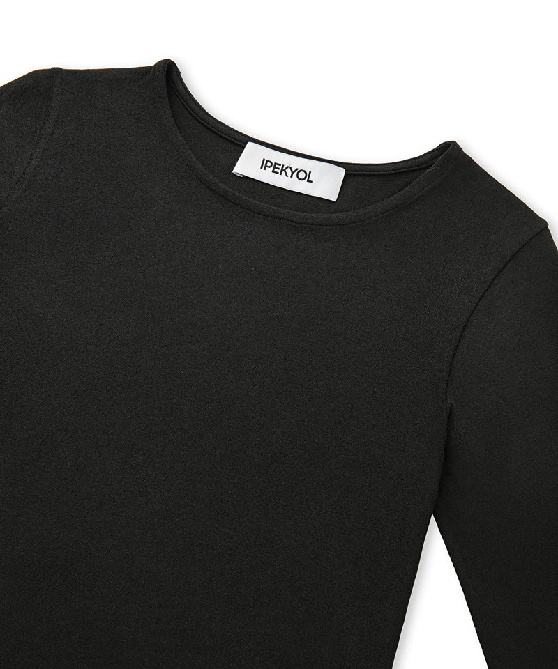 Ipekyol Basic Boat Neck T-Shirt Black