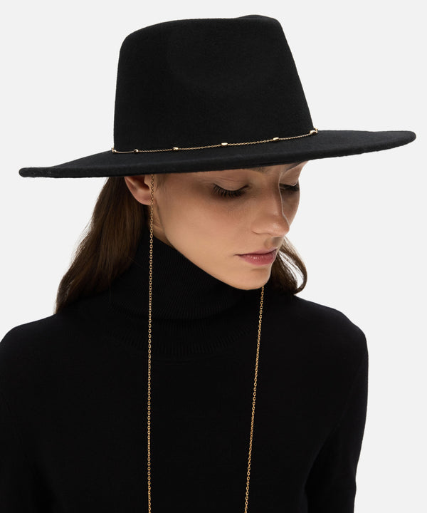 Ipekyol Hat With Metal Chain Accessory Black