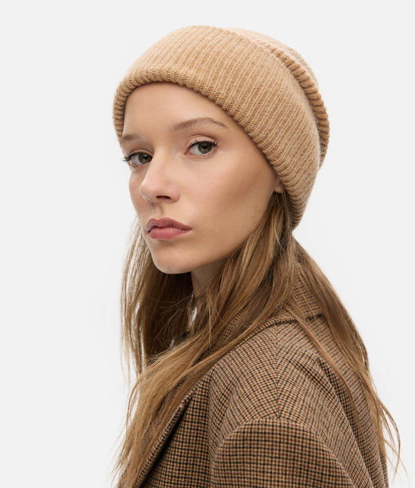 Ipekyol Knitted Textured Beret Camel