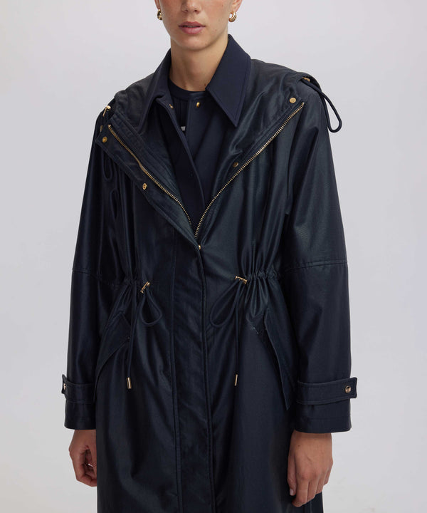 Ipekyol Double Layered Collar Detailed Parka Navy