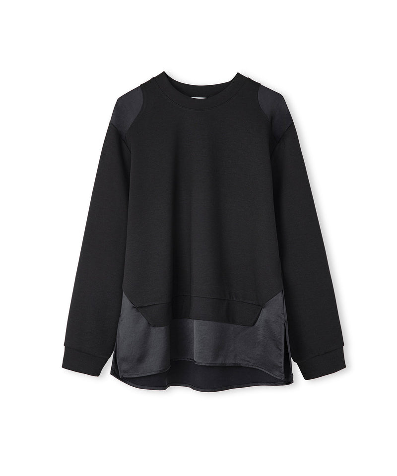 Ipekyol Satin Mix Sweatshirt Black