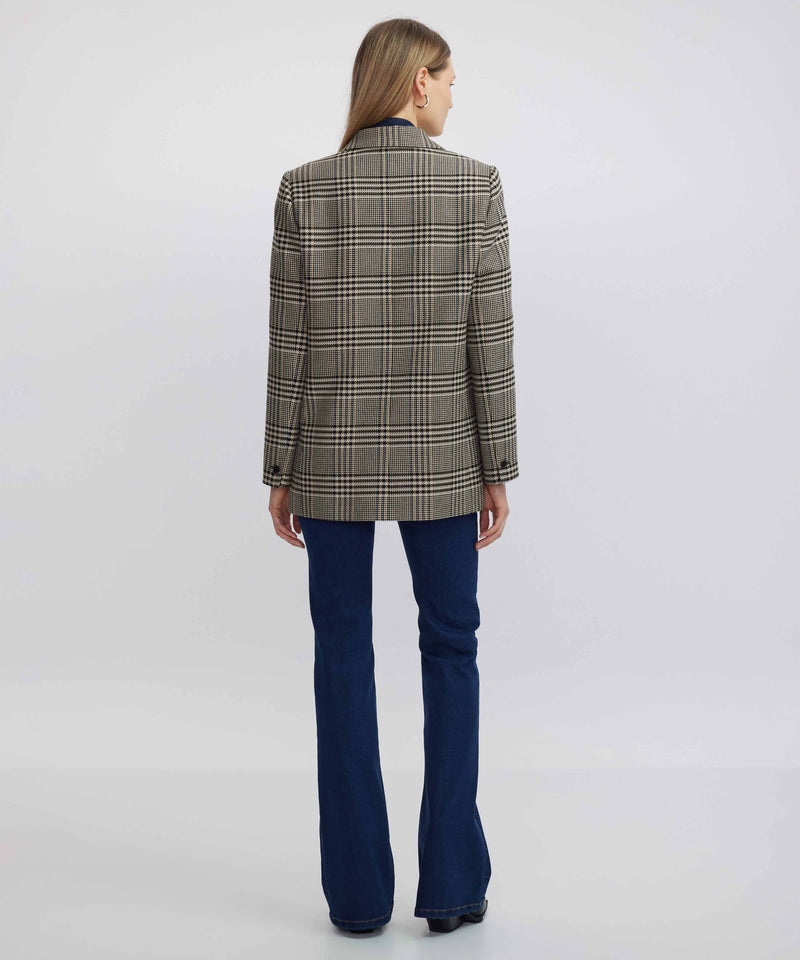 Ipekyol Houndstooth Pattern Blazer Natural