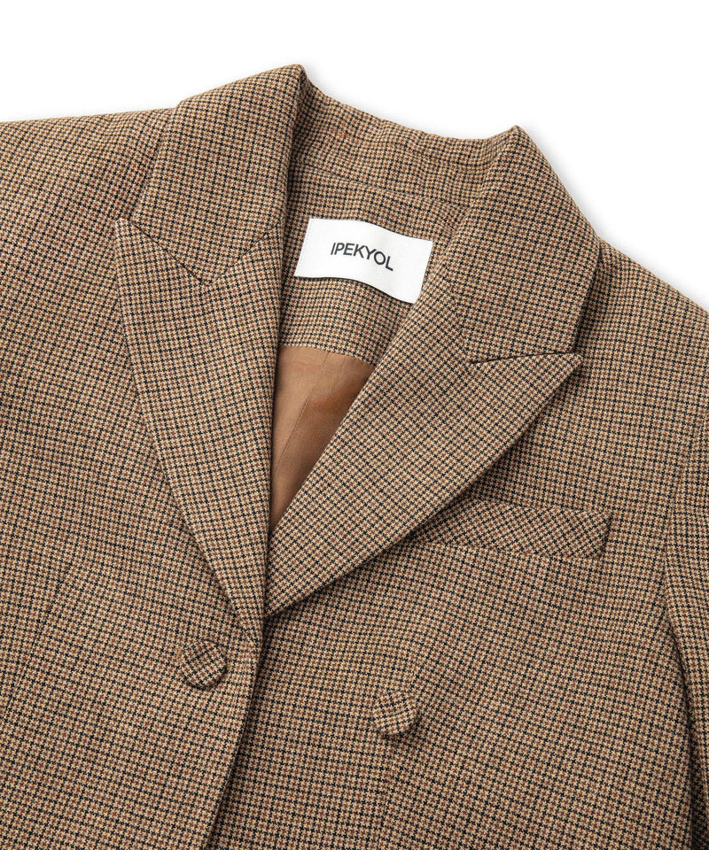 Ipekyol Mini Plaid Blazer Brown