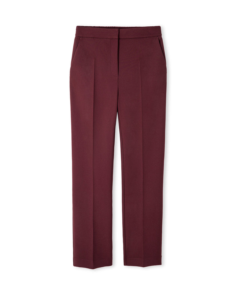 Ipekyol Elastic-Back Cigarette Trousers Bordoux