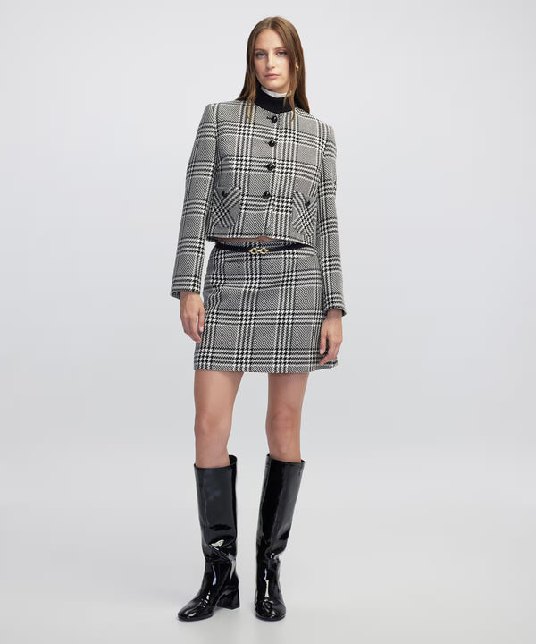 Ipekyol Checked Mini Skirt Black