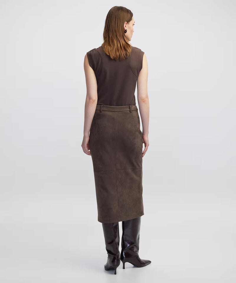 Ipekyol Suede-Effect Mini Skirt Brown