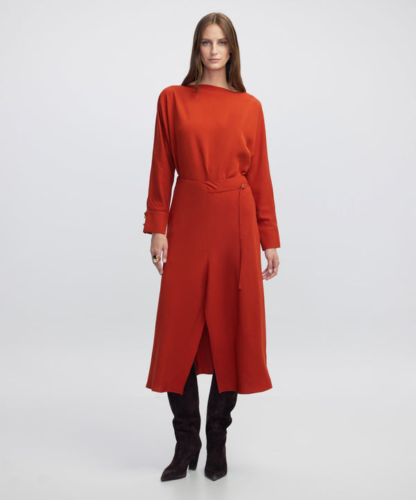 Ipekyol Buckle Skirt Brick