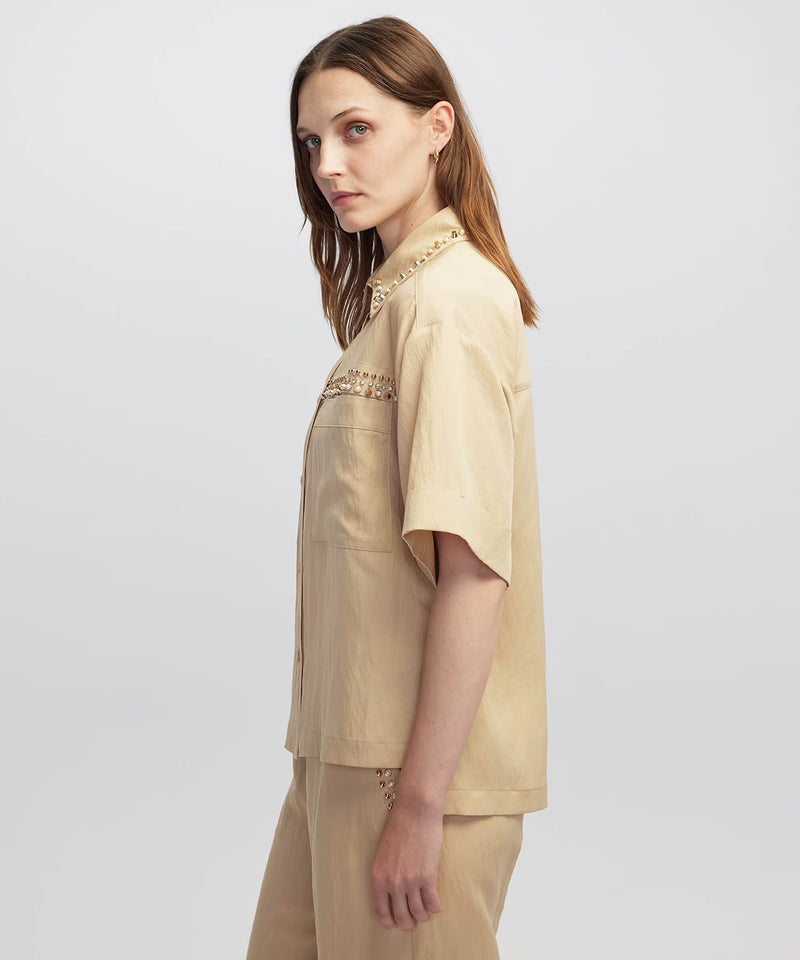Ipekyol Shirt Jacket With Mixed Accessories Natural