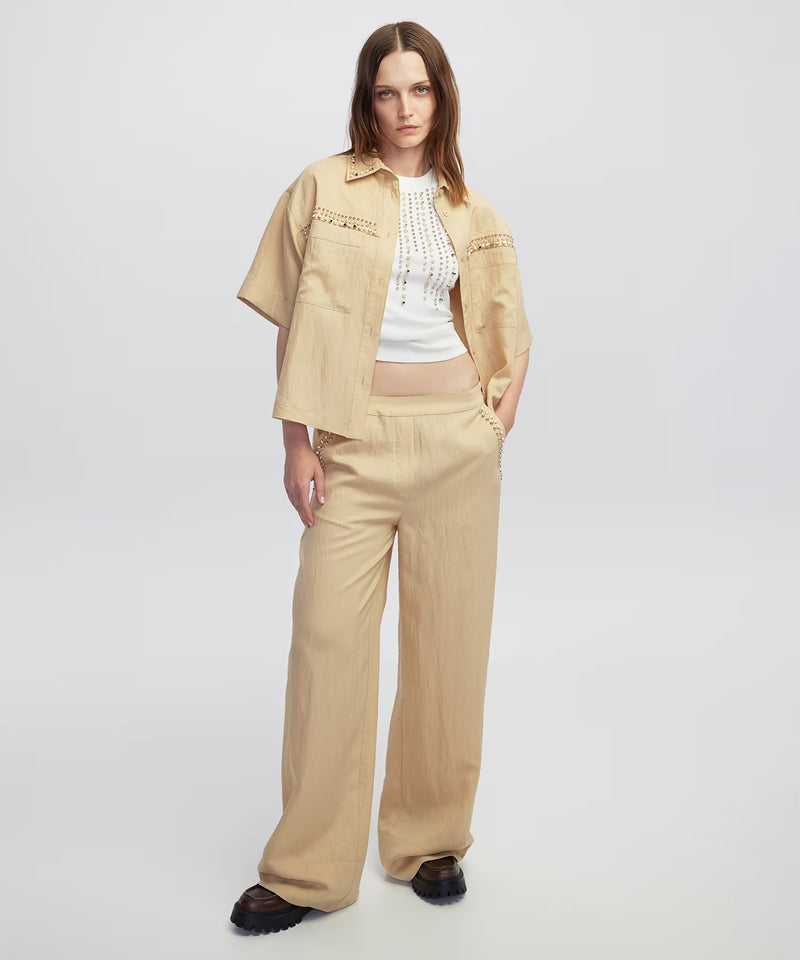 Ipekyol Shirt Jacket With Mixed Accessories Natural
