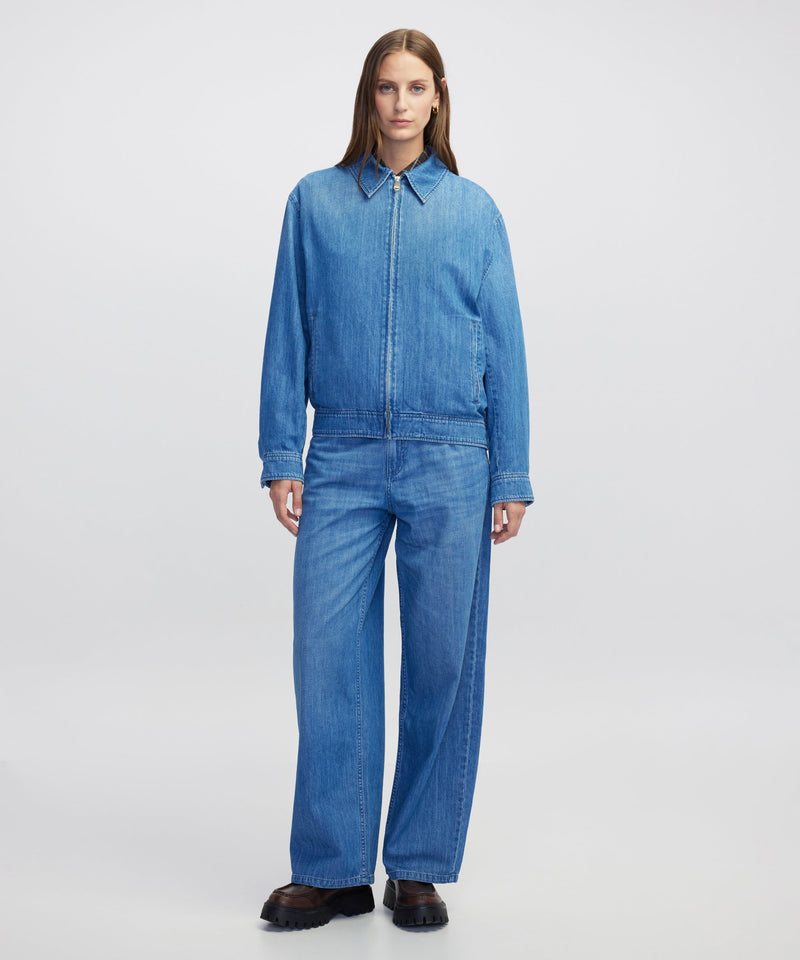 Ipekyol Zip-Front Denim Jacket Indigo