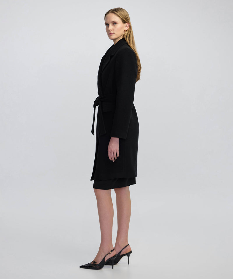 Ipekyol Double-Breasted Coat With Belt Black