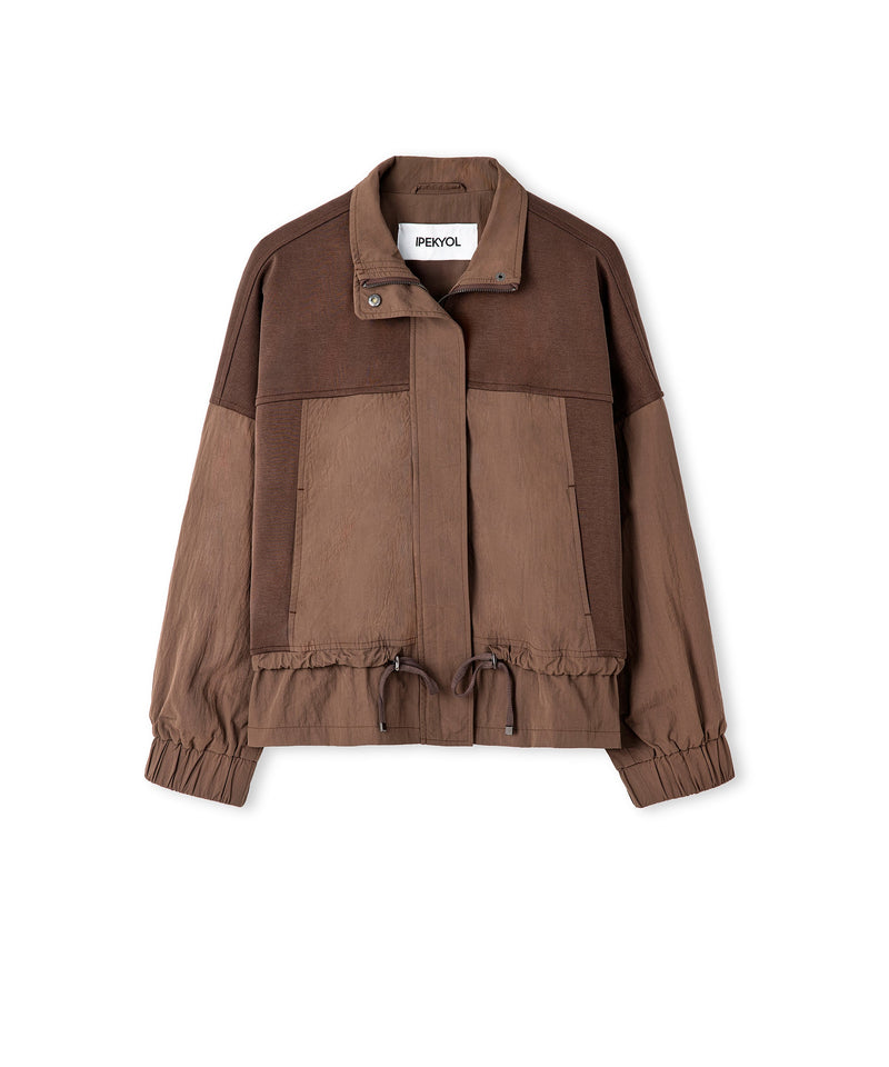Ipekyol Color-Block Technical Coat Brown