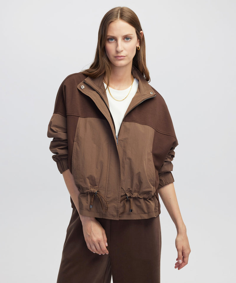 Ipekyol Color-Block Technical Coat Brown