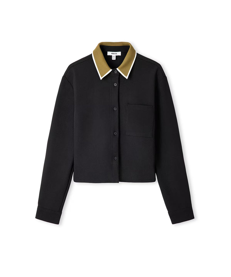Ipekyol Contrast Collar Shirt Black